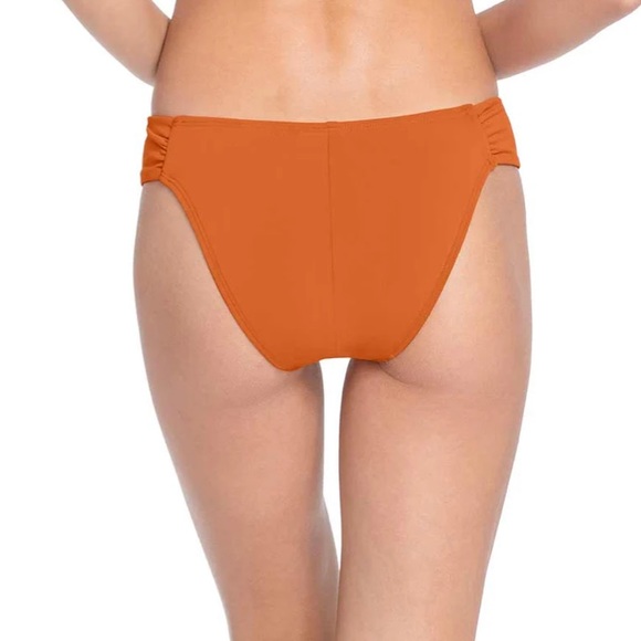 ROBIN PICCONE AVA BURNT ORANGE HIGH LEG BOTTOM Sz XS - Picture 2 of 9